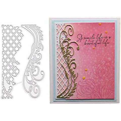 Hukai Flower Backdrop Metal Cutting Dies Stencil DIY Scrapbooking Album Stamp Paper Card Embossing Craft Decor,Good Gift for Your Kids to Cultivate Their Hands-on Ability Cover