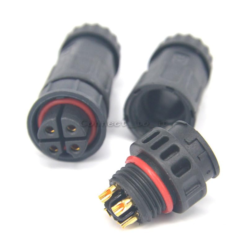 Wiring Connecting Terminals - 10 Pieces M19 4 Pin Waterproof Connector Adapter Male Female Led Light Lamp IP68 Electrical Connector 4pin Wire Contacts Adapter