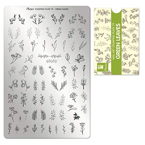 MOYRA Stamping plate 79"GREEN LEAVES" Nail Stamping plate
