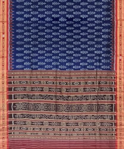 Image of Nuapatna Cotton Saree of Odisha Ikkat Orissa Traditional Handloom Sari | Bomkai | Pata | Nuapatana | sambalpuri saree | khandua patta sare | without Blouse S12