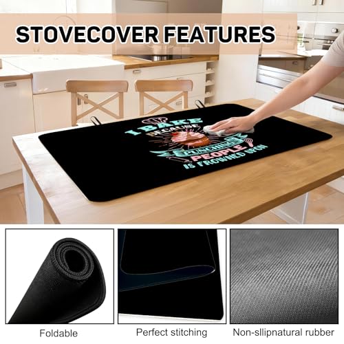 Image of Stove Top Cover for Electric Stove 28 inchx 20 inch, Baking Lover Heat Resistant Glass Top Stove Cover Protector, Glass Cooktop Covers, Kitchen Non-Slip Drying Mat Flat Electric Stove Top Covers