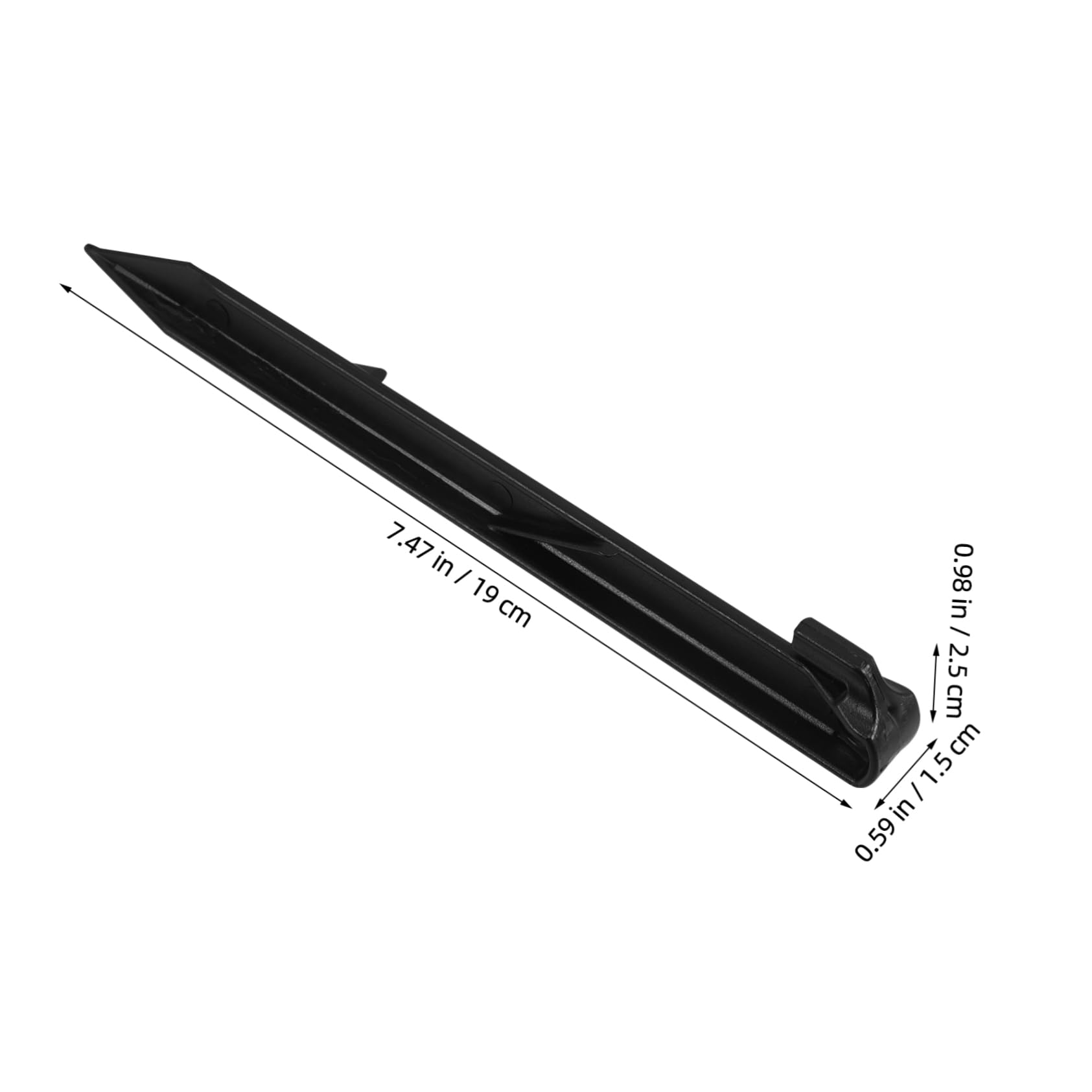 Abaodam 50pcs Heavy Duty Plastic Tent Pegs Long Canopy Stakes for Camping Gardening Landscaping Lightweight Easy to Install Outdoor Anchors