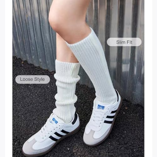 Ribbed Knitted Leg Warmers for Women Girls 80s Retro Winter Short Slouch Knee High Leg Socks For Yoga Ballet Dance2