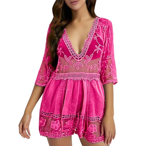 Copricostume Donna Copricostume da Bagno da Donna in Pizzo A