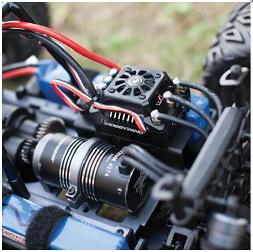 Motore Hobbywing EZRUN 4274SL installato nel telaio di un veicolo RC
