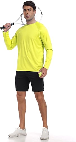 Miniatura 5 de HISKYWIN Camisetas de manga larga para hombre, ligeras, UPF 50+, protección solar, FPS para exteriores, pesca, senderismo, correr, camisetas