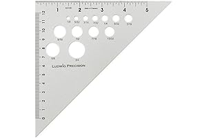 Ludwig Precision 6" 45-90-Degree Aluminum Drafting Triangle