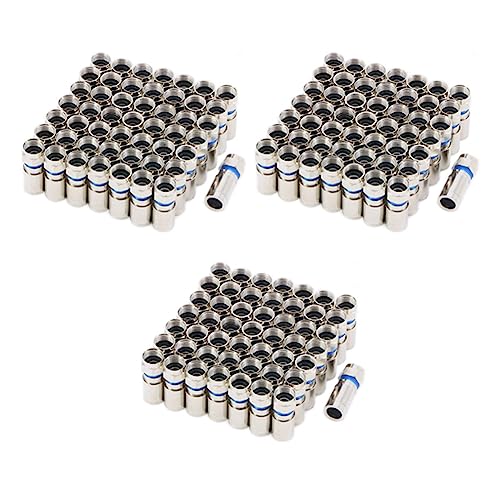 Connecteur coaxial RG6 F de compression haute conductivité pour antenne TV - 150 pcs