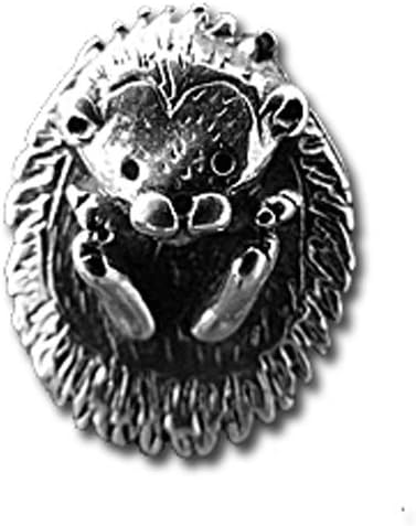 Sterling Silver Hedgehog Pin by The Magic Zoo