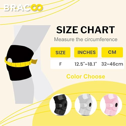 Miniatura 6 de Bracoo - Rodillera de compresión ajustable para hombres y mujeres dolor de artritis recuperación de lesiones correr entrenamiento KS10 negro