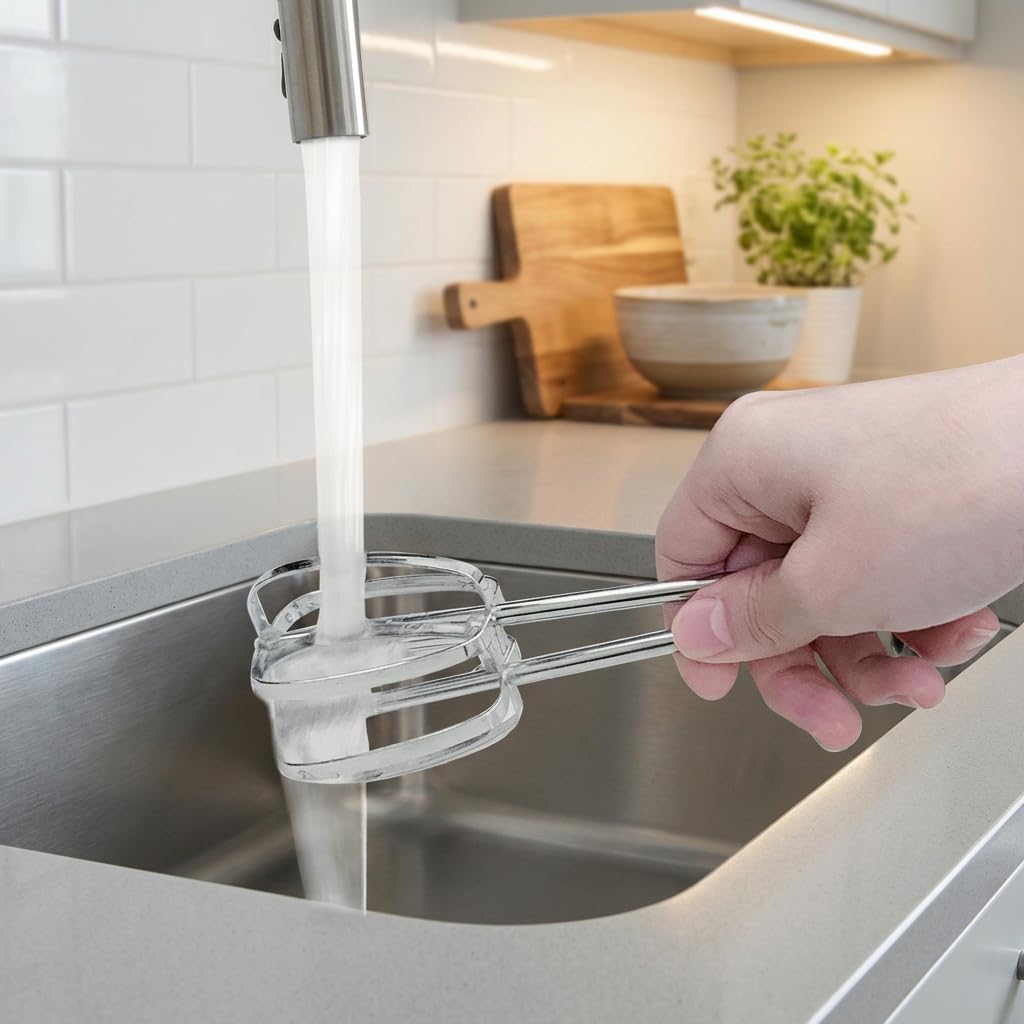 Batteur Électrique Puissant 500 W Batteur à Main avec 5 Réglages Vitesses Fonction Turbo et Bouton d'Éjection Batteur Cuisine Électrique avec Fouets et Crochets Inox Pour Gâteaux Confitures Crèmes