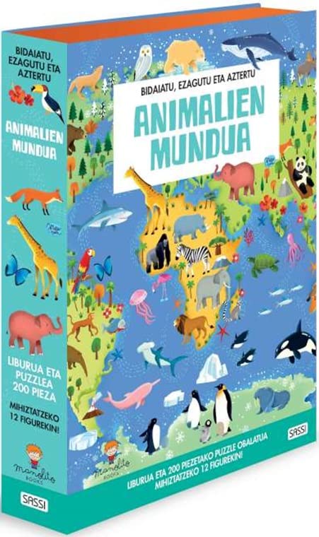 Animalien Mundua livre premium en bois et coffret de collection sur la faune