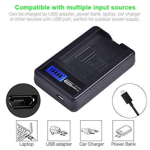 Powertrust 2-Pack Ps-Bls5 Bls-5 Bls5 Bls50 Batteries And Lcd Usb Charger For Olympus Om-D E-M10,Mark Iii,Mark Ii,Pen E-Pl2,E-Pl6,E-Pm2, Stylus 1 Battery #TOP1