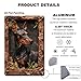 Soulpons Decorative Tin Sign Wall Art Doberman Pinscher Clay Art Framed for Modern Home Entries Doberman Pinscher Enthusiast Areas and Security Themed Interiors Rustproof Easy Install 8×12 Inches