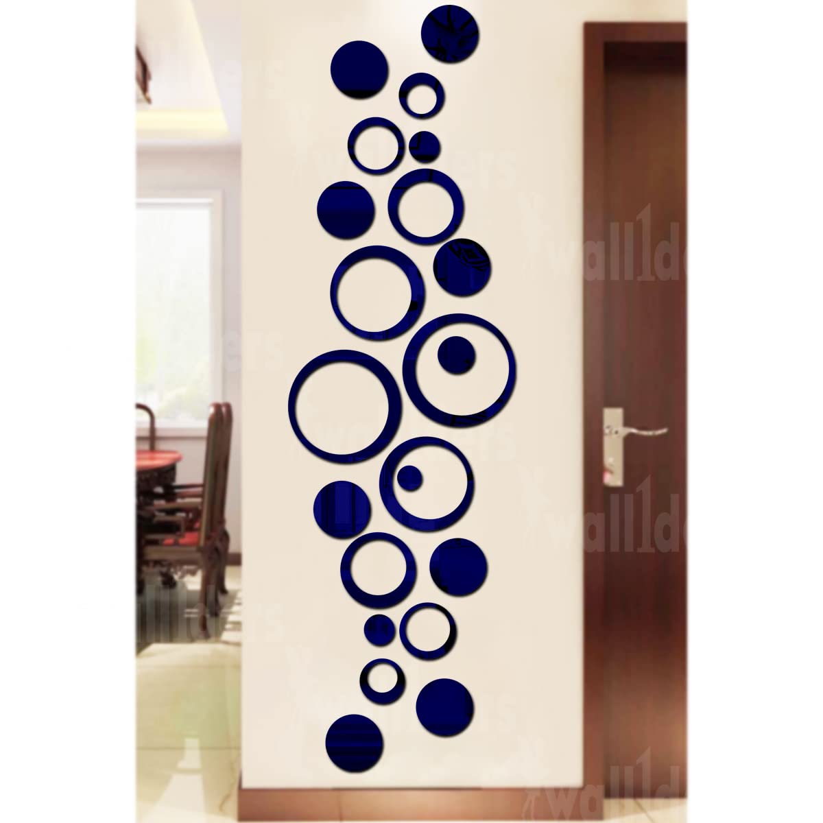 Wall1ders 12 Rings 12 Circles Mirror Stickers for Wall, Acrylic Mirror Wall Decor Sticker, Wall Mirror Stickers, Acrylic Stickers, Wall Stickers for Hall Room, Bed Room, Kitchen. (Blue) (B09T3H4SPP) Amazon Price History, Amazon Price Tracker