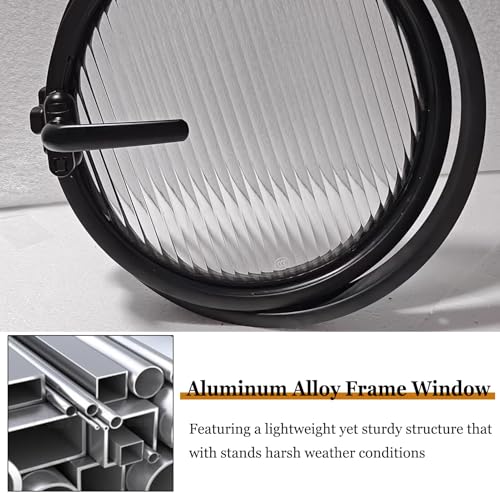 Ventana giratoria de vidrio con marco de aluminio para iluminación de cobertizos 6