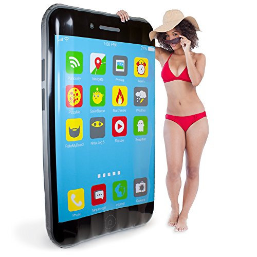 5.5-Foot Jumbo iPool Smartphone Swimming Pool Float, Inflatable Water Raft by Sol Coastal