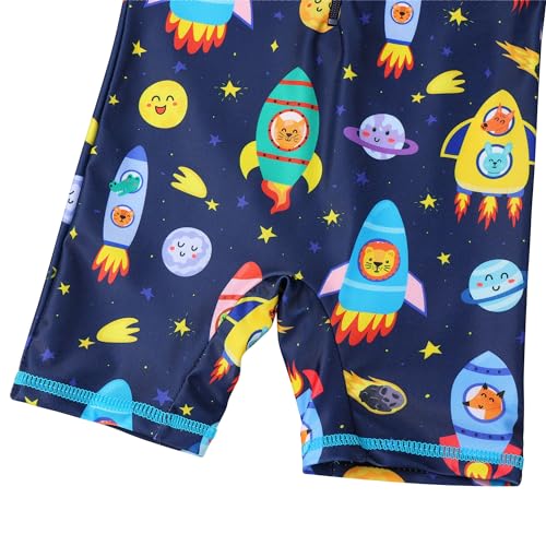 Image of HUAANIUE Toddler Boy Swimsuit Rashguard One-Piece Swimwear 0-6 Years