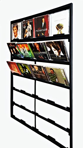 Cd Gallery Holds 24 Cds Wall Mounted Black