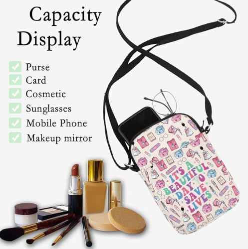 CHOORO Nurse Shoulder Bag It's A Beautiful Day To Save Lives Crossbody Bag Doctor Gift Registered Nurse Gift Med Student Gift4