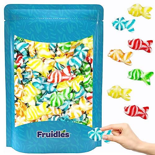 Assorted Swirly Gummi Fish Candy, Delicious Fruit Flavors Gummies (Half-Pound)