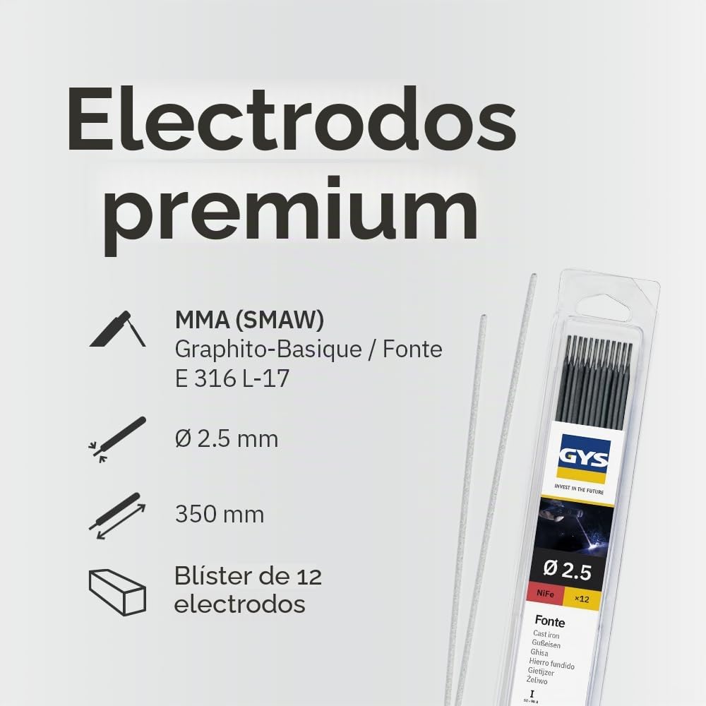 Gys 083332 - Electrodos de soldadura (2,5 mm, hierro fundido)