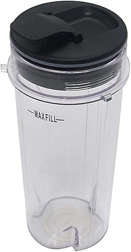 Miniatura 8 de Joystar Taza de repuesto de 16 onzas (16 onzas) con boquilla Tapa de sello con cuchilla para 1000W Nutri Ninja Blender BL740BL660