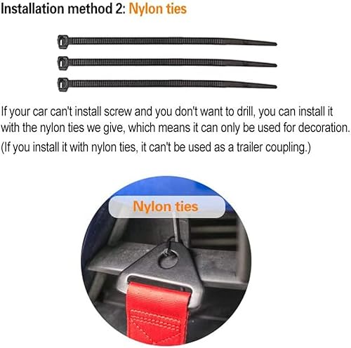 Miniatura 4 de Correa de remolque de alta resistencia estilo JDM de nailon correas de remolque universales Calcomanías de parachoques deportivas Racing Trailer