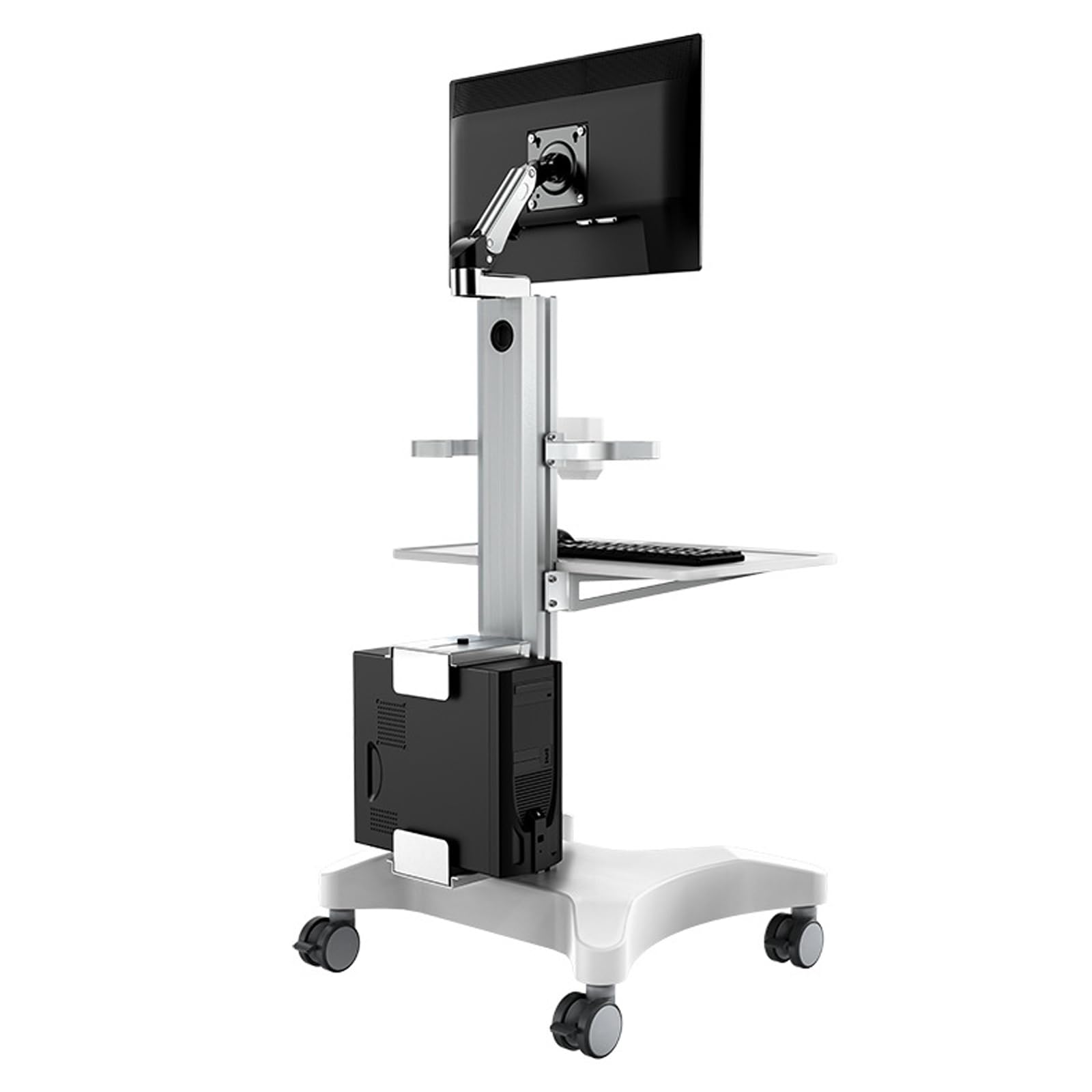 Carro de escáner oral dental, carrito de laboratorio ajustable con ruedas para clínicas dentales y peluquería