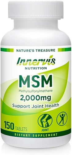 MSM Apoyo Articular Salud 2000 mg Movilidad Saludable Cartílago Comodidad Recuperación Muscular 150 Tabletas Suplementos