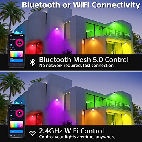 Leddictive Smart Rgb Led Flood Light 30W Eqv 300W, Outdoor Color Changing Stage Lights With App Control, Diy Scenes Flood Lights With Ip66 Waterproof For Christmas Party Uplight Wall Wash #TOP5