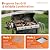 Garvee 5 Burner Propane Gas Grill Griddle Combo with Porcelain Enamel Cast Iron Grate & Cast Iron Pan – Dual BBQ Grill with Flat Top Griddle, 40,000 BTU Large Outdoor Gas Grill for Backyard Kitchen