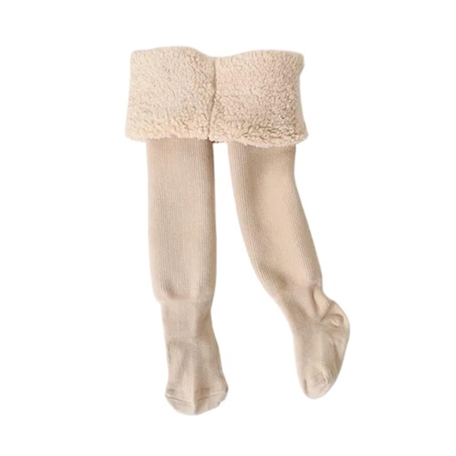 Collant Invernali for Bambini for Ragazze - Collant for Bambini in Cotone Spesso Snow Keep Warm Leggings for Bambini Piccoli e Neonati(Khaki,4-6Years(M))