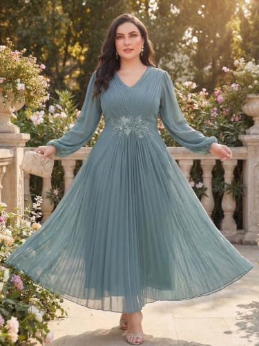 Image of TOLEEN Women's Plus Size Sequin Dress Luxurious Style Formal Cocktail Evening Party Maxi Dresses