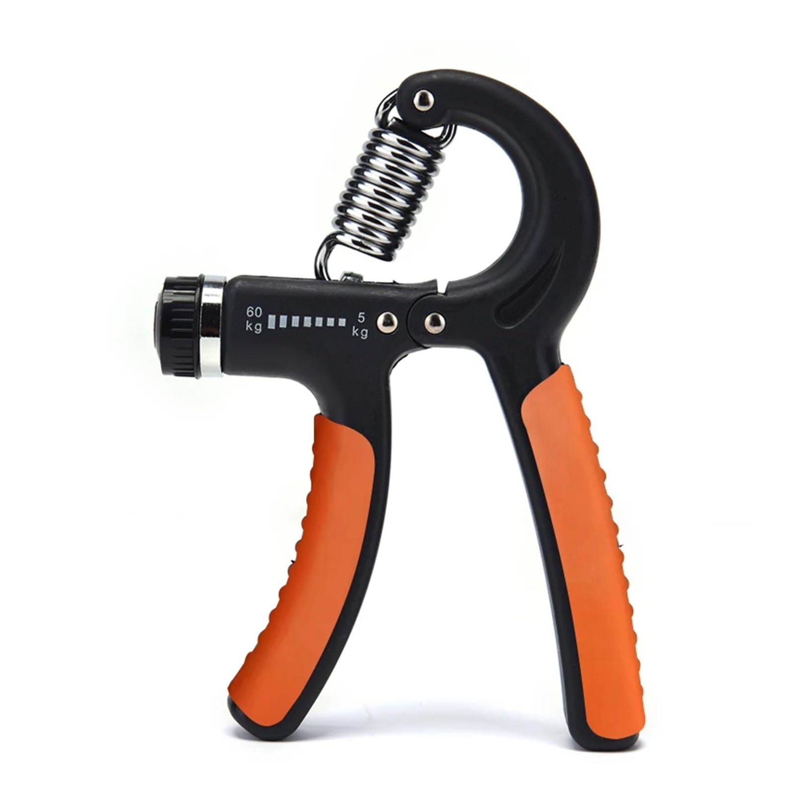 Trener siły chwytu, 5-60 kg Fitness Trening nadgarstków Zwiększ siłę Sprężynowy palec szczypiący Ekspander nadgarstka(A-Black Orange)