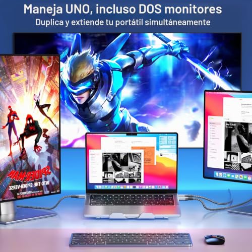 Cable DisplayPort a Mini HDMI de nailon resistente a la flexión y vídeo 4K 2