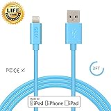Gembonics 8 Pin Lightning to USB Cable - 3-Feet - Blue