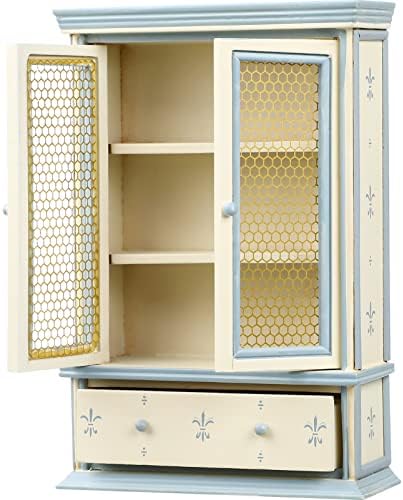 NUOBESTY Wooden Dollhouse Bookshelf Cabinet Dollhouse Display Shelf Miniature Display Bookcase Model for Dollhouse Fairy Gardens Miniature Furniture Accessories
