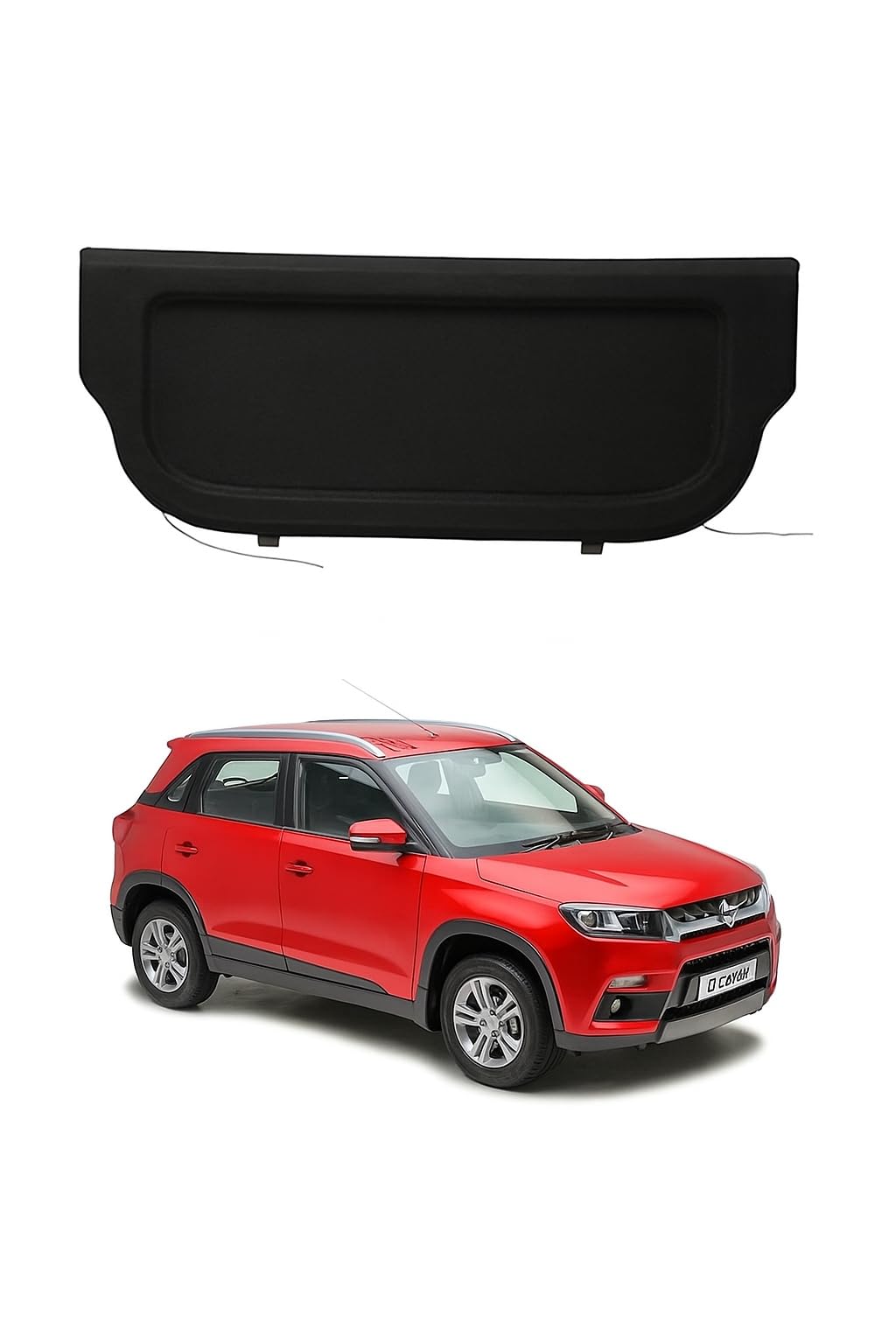 Siwan Car Parcel Tray/Diggi Luggage Tray Maruti Suzuki Brezza (2022–2023 Models) Rear Boot Parcel Shelf | Heavy-Duty Black Boot Organizer & Luggage Cover-picture-15