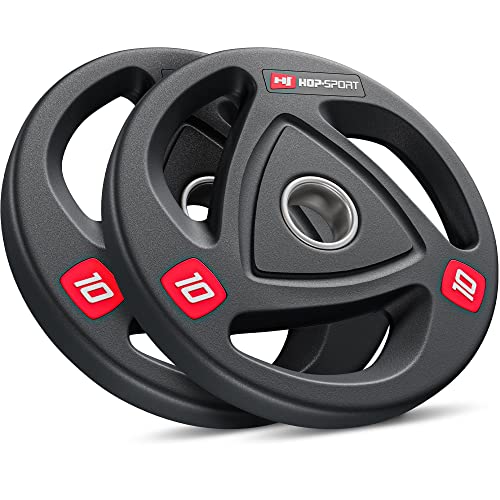 Hop-Sport Hantelscheiben aus Gusseisen, robustes Olympia Hantelscheiben-Set...