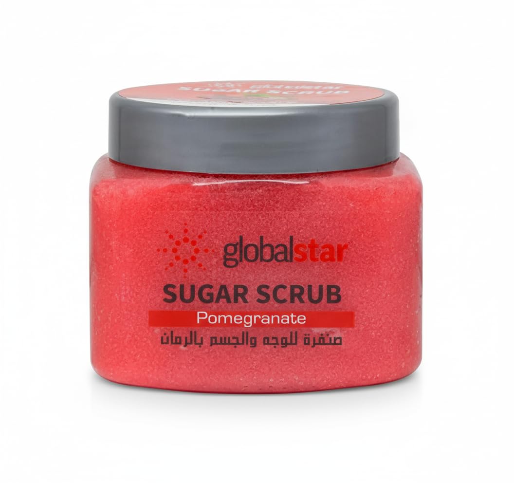 Global Star Coffee Sugar Face And Body Scrub, 600 ml, Multicolour (Pomegranate, 600ml)