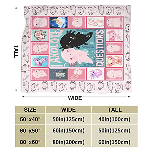 Funny I Axolotl Questions Soft Blankets Flannel Bed Throws Lightweight Blanket All Seasons Suitable For Women Men Kids #TOP1
