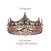 TOBAAT King Crowns for Men - Baroque Vintage Rhinestone Crystal Crown, Men's Full Kings Crown for Theater Prom Party, Costume Accessories for Wedding Halloween