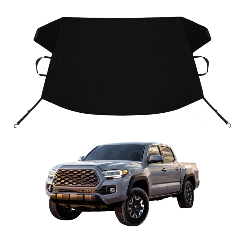 Image of Tacoma Custom Windshield Cover for Ice and Snow for to-yo-ta Tacoma Windshield Snow Cover 600D Shade Blocks Winter Frost Hail Protector Car Accessories