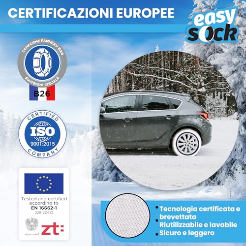 Easysock CAD8015 Catene da Neve in Tessuto, L, Set di 2 - 2