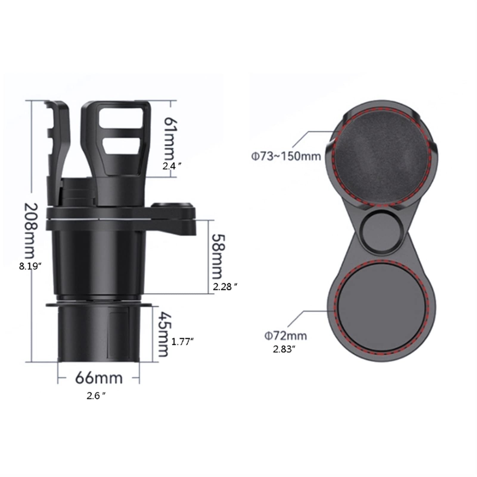 CAREG Aggiornamento Regolabile Multifunzione Bevanda portabicchieri da Bere Supporto Air sfiato Clip Universale 4 in 1 Titolare di Bevande Tutto Scopo T21E