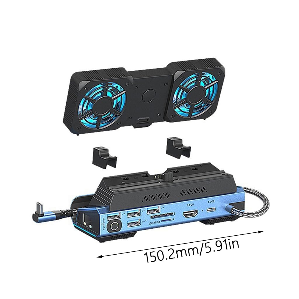 Hub USB Docking Station per console con lettore di schede RJ45 Light Type-C 4K@60Hz