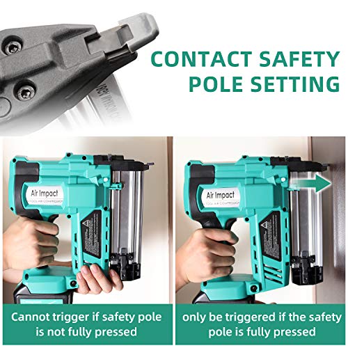Enegitech 18 Gauge Cordless Brad Nailer Stapler, 18V 2 in 1 18GA for Home Improvement Woodworking Remodel Project Compatible with Enegitech/Makita 18V Lithium Battery (Tool Only, Battery Not Included) - Thumbnail 4