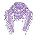 Produktbild wsxcfyjh Schal Damen Frauen Spitze Sheer Floral Knit Schal Aushöhlen Häkeln Schal Wraps Quasten Schals Abend Wrap Schal Damen One Size Lila