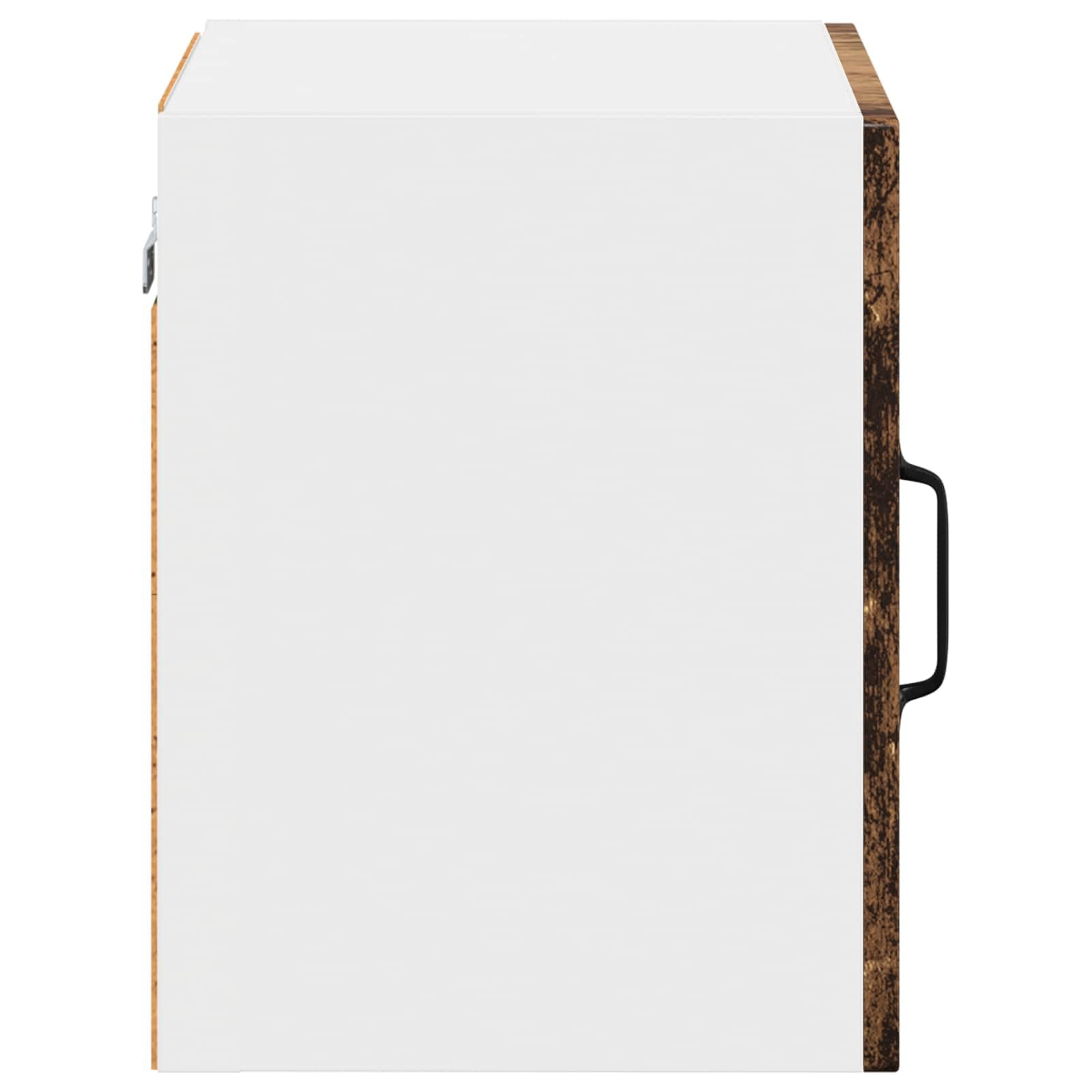 Geschirrspülerfront Kalmar Altholz aus Holzwerkstoff, 40 x 31 x 40 cm, Küchen-Wandschrank mit 2 Regalen, 1 Tür, Stauraum für Küchenzubehör, innen für Moderne Küchen